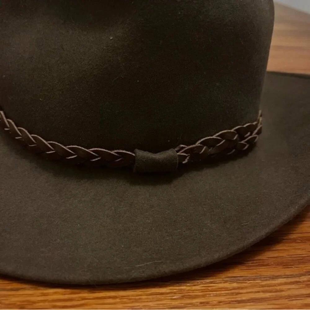 Brown Fedora Hat 100% Wool Made in USA small